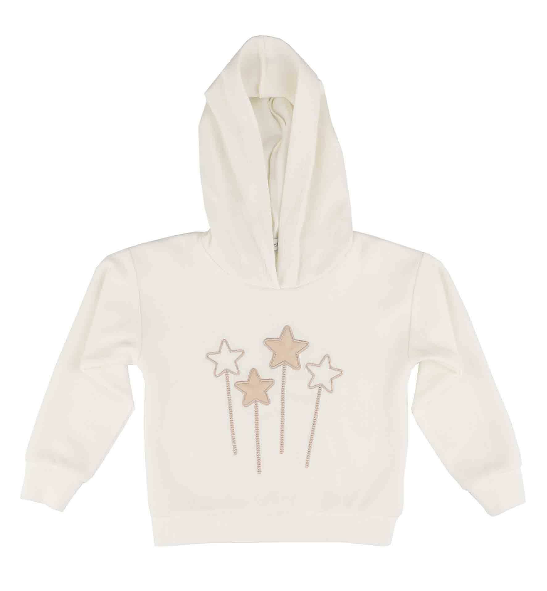 KIZ ÇOCUK BASKILI KAPÜŞONLU SWEATSHIRT