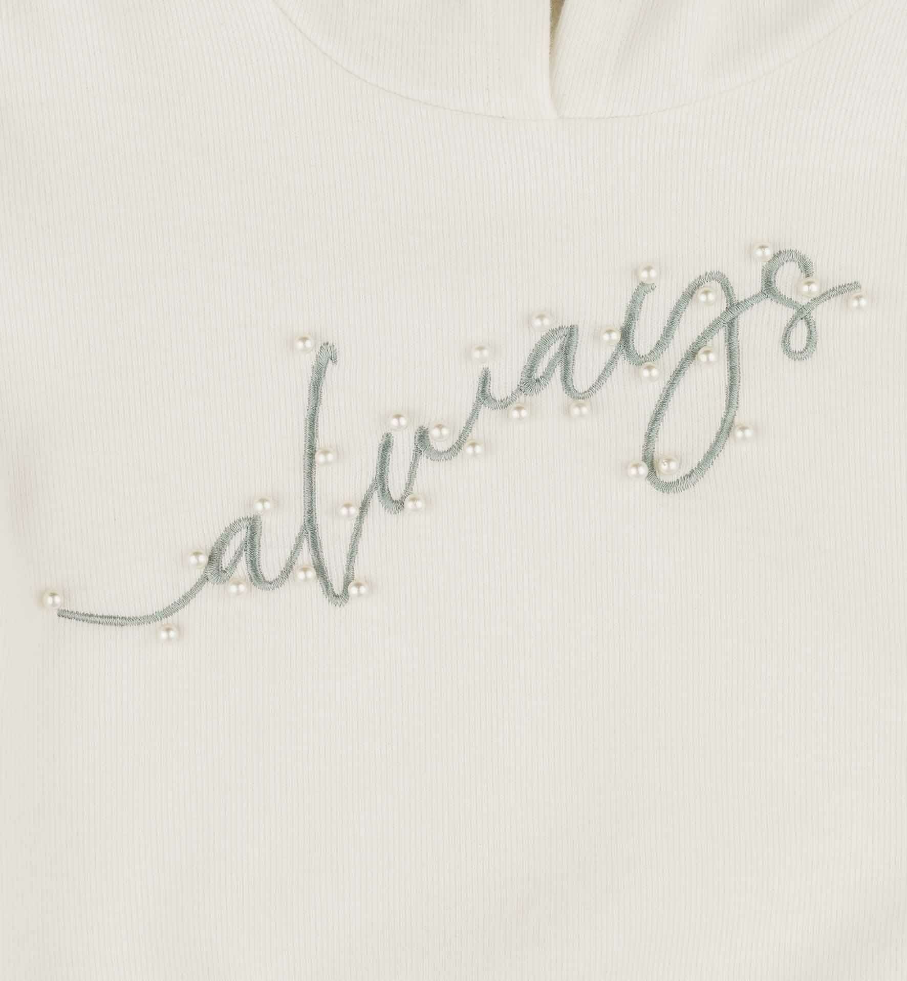 KIZ ÇOCUK İNCİ DETAYLI SWEATSHIRT