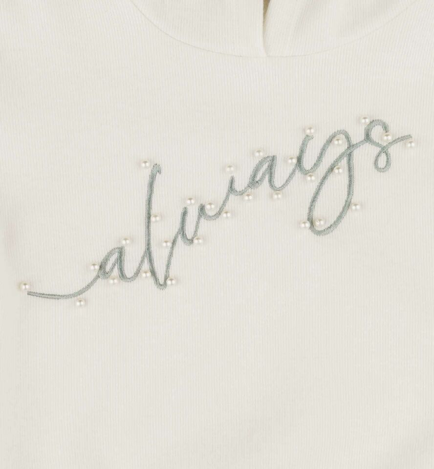 KIZ ÇOCUK İNCİ DETAYLI SWEATSHIRT