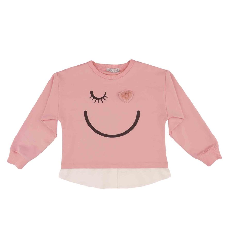KIZ ÇOCUK BASKILI SWEATSHIRT