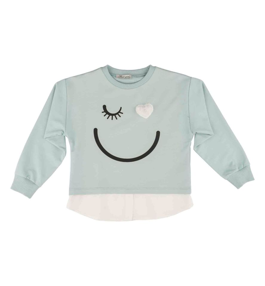 KIZ ÇOCUK BASKILI SWEATSHIRT