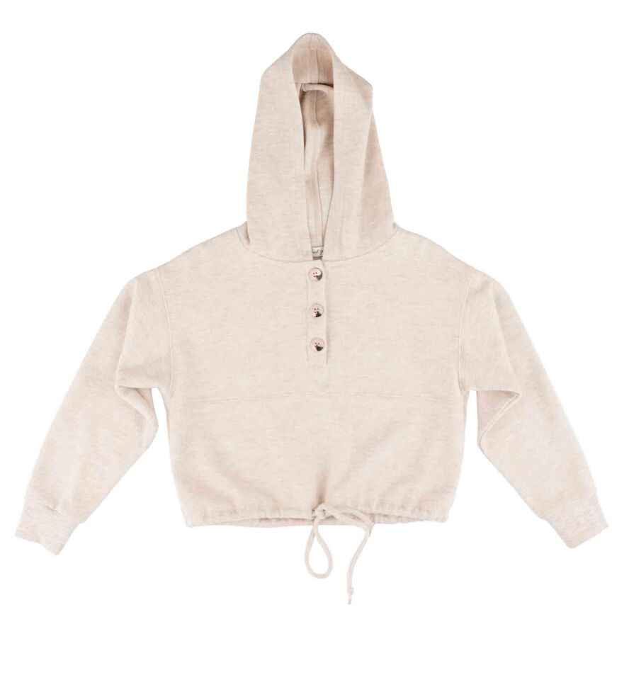 KIZ ÇOCUK ÖNÜ DÜĞMELİ SWEATSHIRT