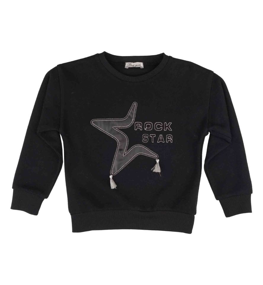 KIZ ÇOCUK PÜSKÜL DETAYLI SWEATSHIRT