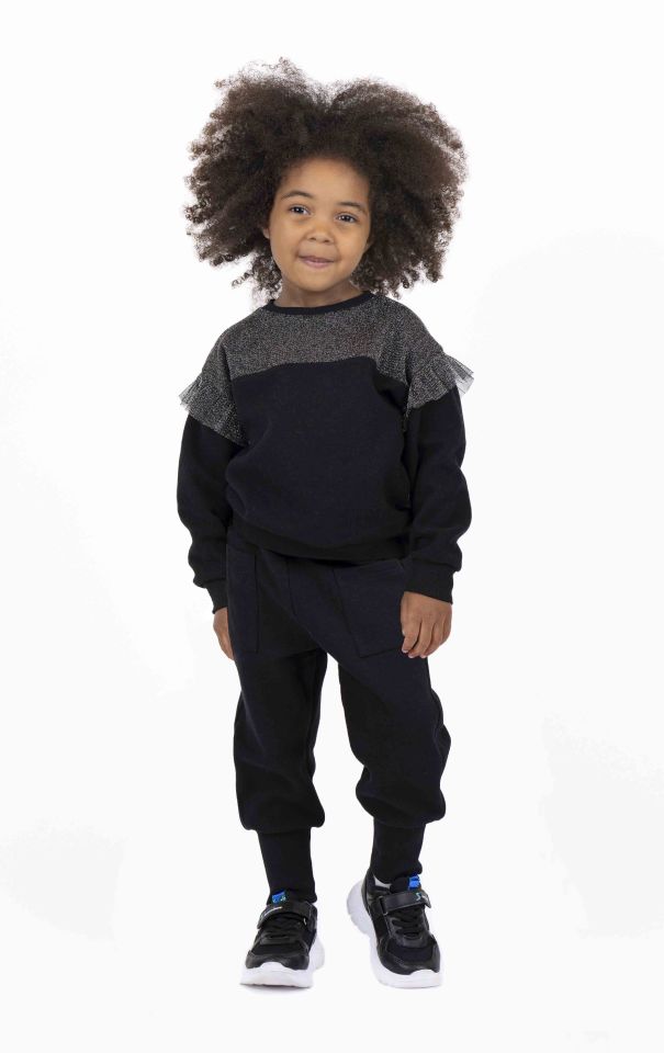 KIZ ÇOCUK BLOK TÜLLÜ SWEATSHIRT