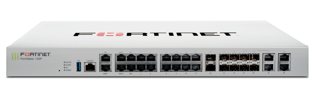 FortiGate-100F Hardware plus 1 Year FortiCare Premium and FortiGuard Unified Threat Protection (UTP)