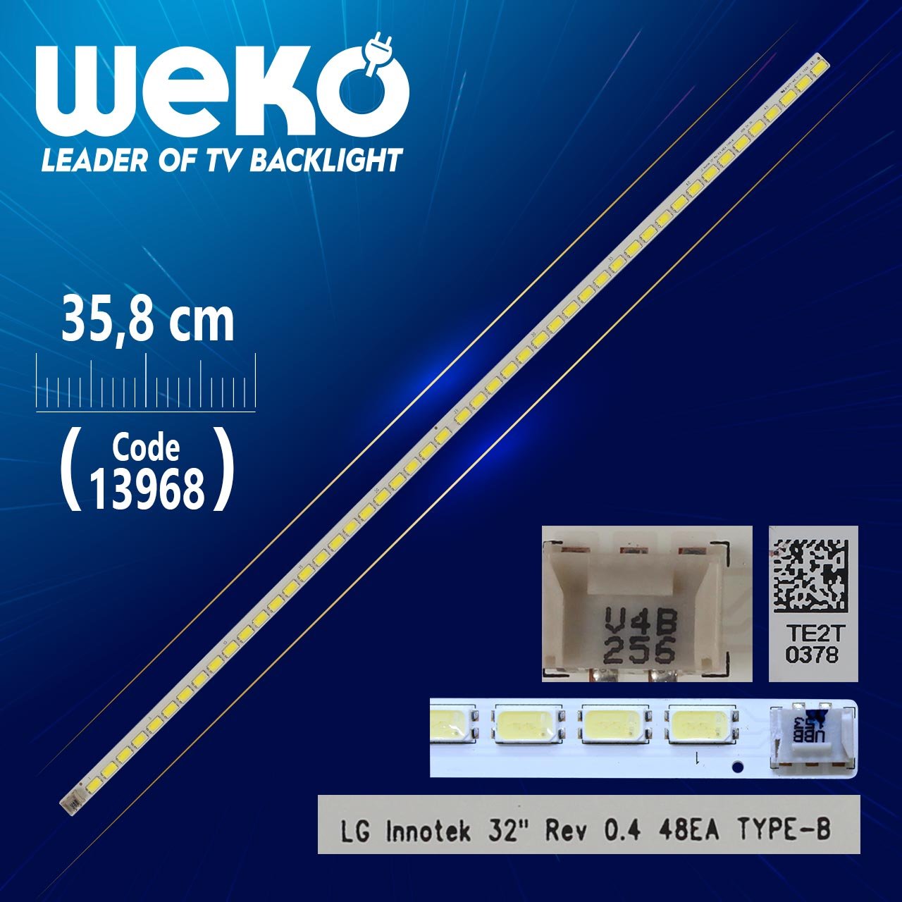 32'' REV 0.4 48EA TYPE-B (LC320EUH SC A1) (NO:11-B) 48 LEDLİ 35.8 CM WK ...