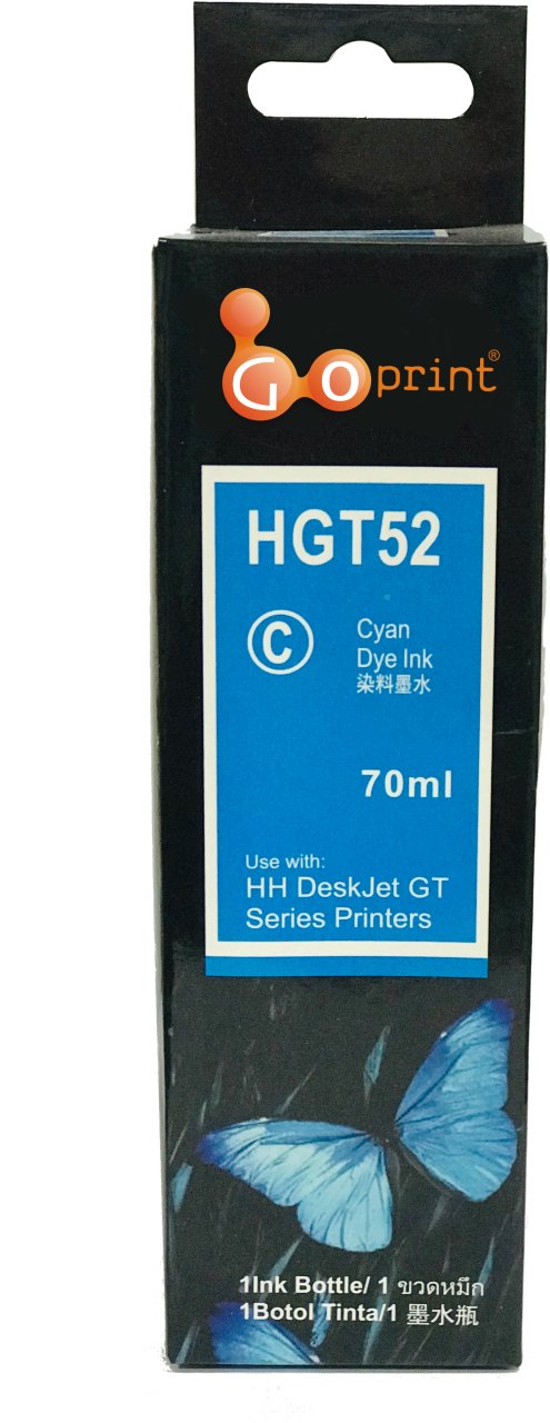 HP GT52 Uyumlu Cyan Mürekkep Kartuşu