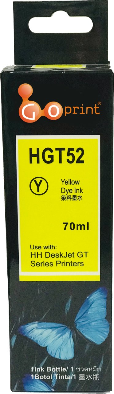 HP GT52 Uyumlu Yellow Mürekkep Kartuşu