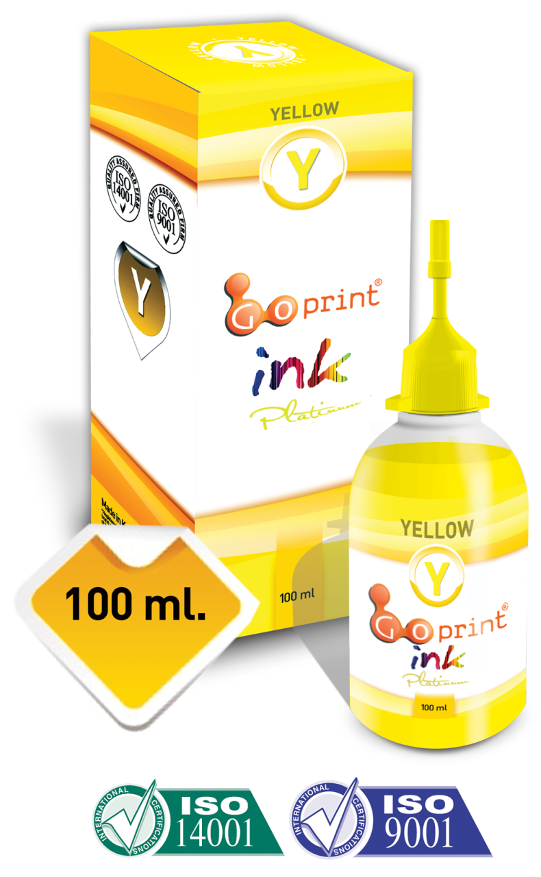 Epson T6734 Uyumlu Yellow UV (Solmayan) Goprint Yazıcı Mürekkebi 100ml