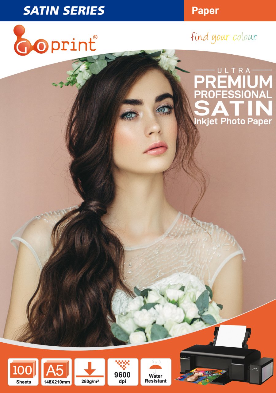 Goprint Satin Serisi Premium Ultra Mat A5 15x21cm Fotoğraf Kağıdı 280gr 100 Yaprak