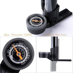 Giyo GM-642 Göstergeli Pompa 120 PSI Gri/Siyah