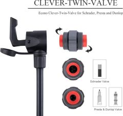 Giyo GM-642 Göstergeli Pompa 120 PSI Gri/Siyah