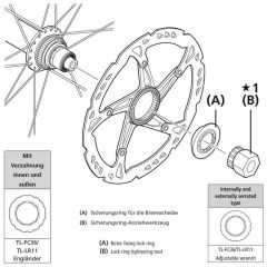 Shimano TL-LR11 Rotor Sökme/Takma Aleti SM-RT10/RT30 Uyumlu