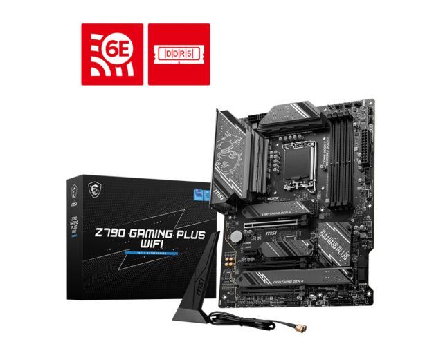 MSI MB Z790 GAMING PLUS WIFI SOKET 1700 DDR5 7200MHZ(OC) PCI-E Gen5 M.2 USB3.2 DP HDMI 1x2.5G LAN WI-FI 6E ATX