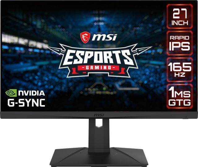 MSI 27 OPTIX G273QPF FLAT RAPID IPS 2560X1440 (WQHD) 16:9 165HZ 1MS G-SYNC COMPATIBLE GAMING MONITOR