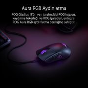 ASUS ROG GLADIUS III OYUNCU MOUSE 19000 DPI SENSÖR AURA SYNC RGB ÖRGÜLÜ KABLO