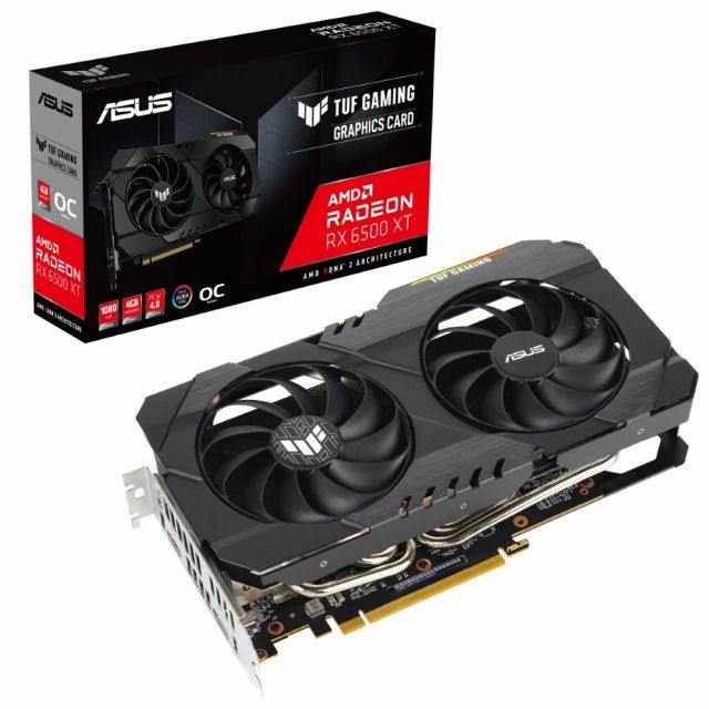 ASUS RADEON TUF-RX6500XT-O4G-GAMING 4GB GDDR6 64bit 2825Mhz OC 1xHDMI 1xDP EKRAN KARTI