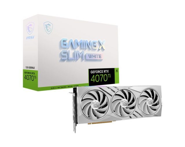 MSI VGA GEFORCE RTX 4070 TI GAMING X SLIM WHITE 12G RTX4070 TI 12GB GDDR6X 192B DX12 PCIE 4.0 X16 (3XDP 1XHDMI)