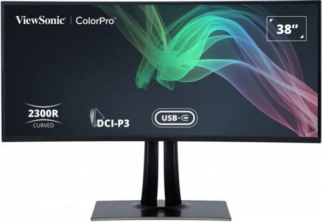 VIEWSONIC VP3881A PROFESYONEL MONITOR 37.5 5MS 60HZ IPS 3840X1600 WQHD+ 300 HDMI DP USB TYPE C DCI-P3 PANTONE 21:9 20M:1 1.07B HOPARLOR RJ45 3 KENAR CERCEVESIZ 2300R KAVIS KALIBRASYON FLICKER FREE MAVI ISIK FILTRESI TILT SWIVEL YUKSEKLIK AYARI VESA