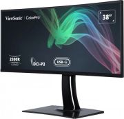 VIEWSONIC VP3881A PROFESYONEL MONITOR 37.5 5MS 60HZ IPS 3840X1600 WQHD+ 300 HDMI DP USB TYPE C DCI-P3 PANTONE 21:9 20M:1 1.07B HOPARLOR RJ45 3 KENAR CERCEVESIZ 2300R KAVIS KALIBRASYON FLICKER FREE MAVI ISIK FILTRESI TILT SWIVEL YUKSEKLIK AYARI VESA