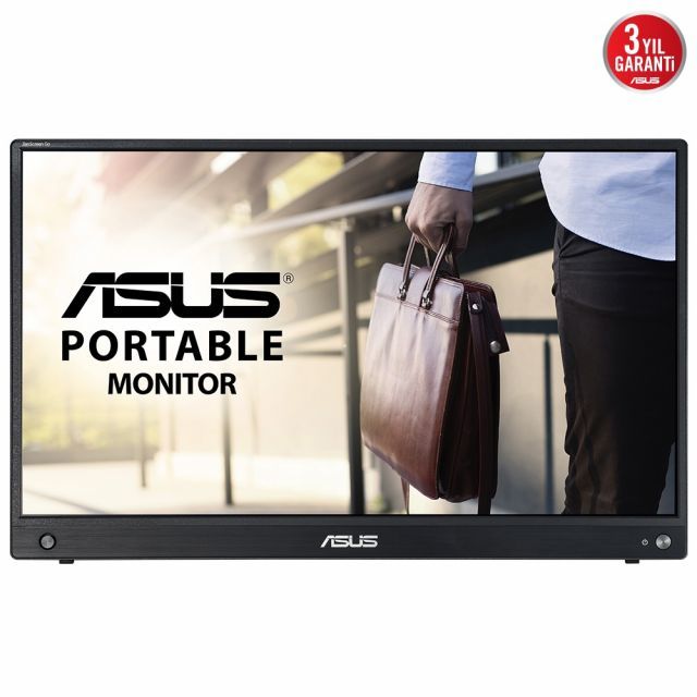 ASUS ZENSCREEN MB16AWP 15,6 TASINABILIR USB MONITOR IPS 1920x1080 5MS USB Type-C Mini-HDMI MM 3YIL KABLOSUZ BAĞLANTI DAHILI BATARYA MAT EKRAN TRIPOD APARAT