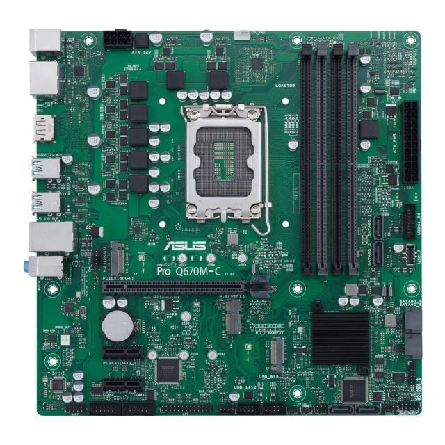 ASUS PRO Q670M-C-CSM INTEL Q690 LGA1700 DDR5 3200 2XDP HDMI ÇİFT M2 USB3.2 TPM MATX INTEL VPRO DESTEĞİ ASUS CONTROL CENTER EXPRESS HEDİYELİ