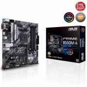 ASUS PRIME B550M-A/CSM AMD B550 AM4 DDR4 4400 HDMI DVI VGA Çift M2 USB3.2 ARGB mATX PCIe 4.0 ECC RAM Desteği