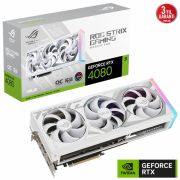 ASUS GEFORCE RTX 4080 ROG STRIX RTX4080 O16G WHITE 16GB GDDR6X 256bit 2655MHz OC 2xHDMI 3xDP RGB EKRAN KARTI