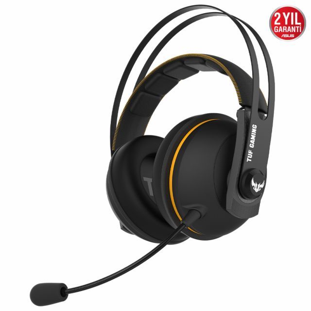 ASUS TUF GAMING H7 WIRELESS YELLOW 7.1 OYUNCU KULAKLIGI 53MM ASUS SÜRÜCÜ 15+ SAATE KADAR PIL ÖMRÜ PC MAC AND PS4