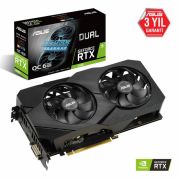 ASUS GEFORCE DUAL-RTX2060-O6G-EVO 6GB GDDR6 192bit 1785Mhz OC 1xDVI 2xHDMI 2xDP RGB EKRAN KARTI