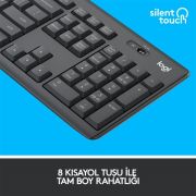 LOGITECH MK295 SESSİZ TÜRKÇE KABLOSUZ KLAVYE & MOUSE SETİ SİYAH 920-009804