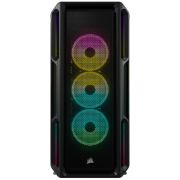CORSAIR CC-9011230-WW iCUE 5000T RGB TEMPERLI CAM 3x120mm FAN DAHILI RGB KONTROLCU FULL TOWER SMART BILGISAYAR KASASI BLACK