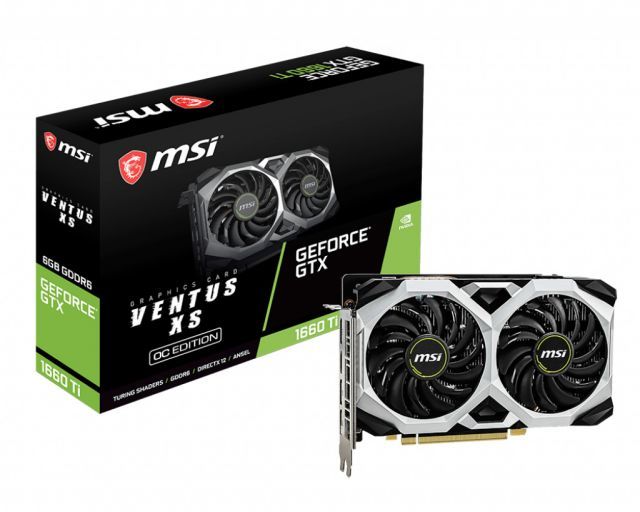 MSI VGA GEFORCE GTX 1660 TI VENTUS XS 6G OC GTX1660TI 6GB GDDR6 192B DX12 PCIE 3.0 X16 (1XHDMI 3XDP)