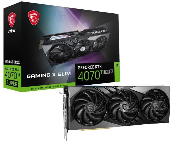 MSI VGA GEFORCE RTX 4070 TI SUPER 16G GAMING X SLIM RTX4070 TI 16GB GDDR6X 192B DX12 PCIE 4.0 X16 (3XDP 1XHDMI)