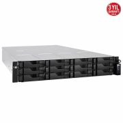 ASUSTOR AS6512RD INTEL C3538 12 YUVALI (12X20TB DESTEĞİ) 8GB DDR4(128GB RAM DESTEĞİ) 2.5GBE X2 PCIE GEN3 X1 USB 3.2 X4 PSU X2