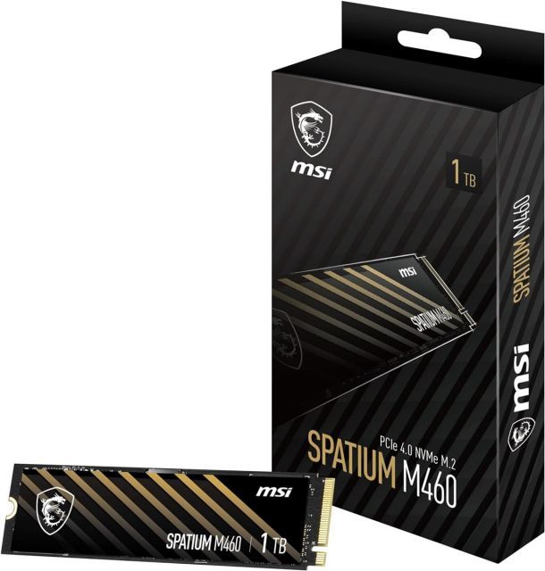 MSI SSD SPATIUM M460 PCIe 4.0 NVMe M.2 1TB R5000 W4500