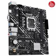 ASUS PRIME H610M-K INTEL H610 LGA1700 DDR5 5600 HDMI VGA M2 USB3.2 MATX 96GB RAM DESTEGI ASUS 5X PROTECTION III