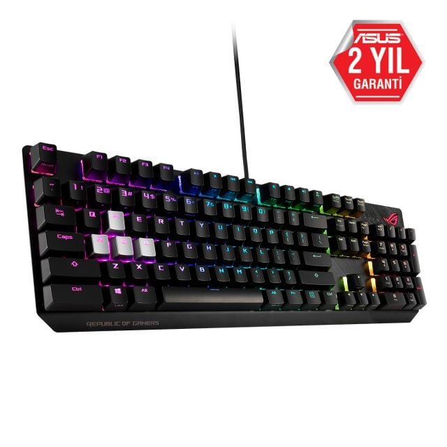 ASUS ROG STRIX SCOPE AURA SYNC RGB MEKANİK OYUNCU KLAVYE TÜRKÇE TUŞ DİZİLİMİ NX RED SWITCH GENİŞ CTRL TUŞU