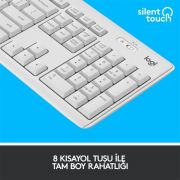 LOGİTECH MK295 SESSİZ KABLOSUZ TÜRKÇE Q KLAVYE & MOUSE SETİ BEYAZ 920-010089