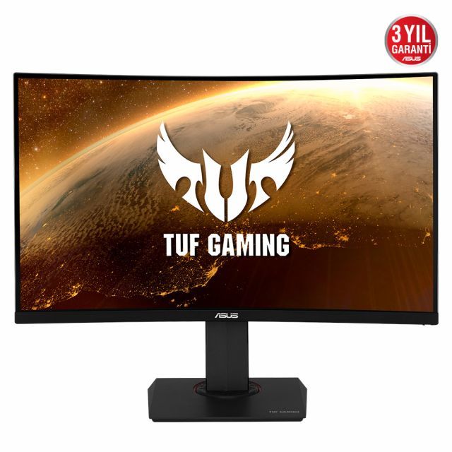 ASUS TUF GAMING VG32VQR 31,5 VA KAVISLI FREESYNC 2560x1440 1MS(MPRT) 165HZ DP HDMI MM VESA 3YIL EYECARE FLICKER-FREE DUSUK MAVI ISIK YÜKSEKLİK AYARI