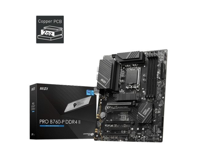 MSI MB PRO B760-P DDR4 II SOKET 1700 DDR4 5333(OC) PCI-E ,M.2 USB3.2 HDMI,DP  1x 2.5G LAN ATX