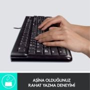 LOGITECH MK120 USB KABLOLU TAM BOYUTLU TÜRKÇE KLAVYE VE MOUSE SETİ SİYAH 920-002560