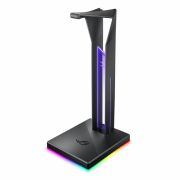 ASUS ROG THRONE QI KABLOSUZ ŞARJ 7.1 SURROUND SES ÇİFT USB 3.1 YUVASI VE AURA SYNC DESTEKLİ KULAKLIK STANDI