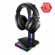 ASUS ROG THRONE QI KABLOSUZ ŞARJ 7.1 SURROUND SES ÇİFT USB 3.1 YUVASI VE AURA SYNC DESTEKLİ KULAKLIK STANDI