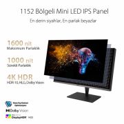 ASUS PROART PA32UCG-K 32 4K  MINI LED IPS FREESYNC HDR 3840x2160 5MS 120HZ Thunderbolt 3 DP HDMI USB  MM VESA 3YIL HLG,DOBLY VISION, DONANIM KALIBRASYONU, UHD PREMIUM