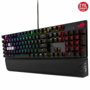 ASUS ROG STRIX SCOPE DELUXE KABLOLU MEKANİK RGB OYUNCU KLAVYESİ - NX MEKANİK ALÜMİNYUM KASA BİLEK DESTEĞİ AURA SYNC FPS OYUNLARI İÇİN GÜMÜŞ WASD TUŞLAR