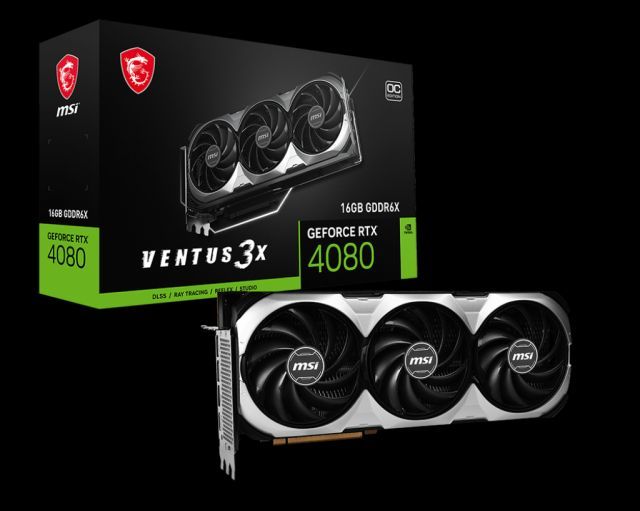 MSI VGA GEFORCE RTX 4080 VENTUS 3X OC 16GB RTX4080 16GB GDDR6X 256B DX12 PCIE 4.0 X16 (3XDP 1XHDMI)