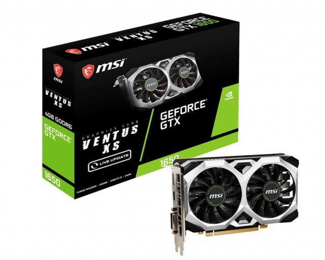 MSI VGA GeForce GTX 1650 D6 VENTUS XS V1 4GB GDDR6 128B DX12 PCIE 3.0 X16 (1xDVI 1XHDMI 1XDP)