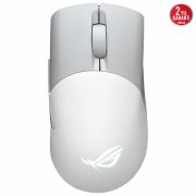 ASUS ROG KERIS WIRELESS AIMPOINT 2.4GHz BLUETOOTH 36000 DPI SENSÖR 5 FARKLI PROGRAMLANABİLİR TUŞ DEĞİŞTİRİLEBİLİR SWITCH OYUNCU MOUSE BEYAZ