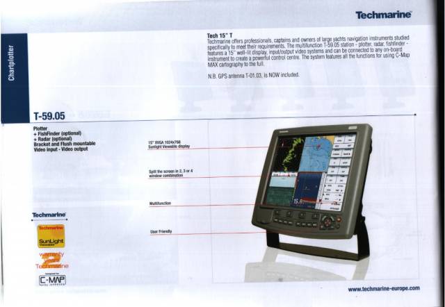 T-59.05 CHARTPLOTTER 15'' TFT COLOR LCD,PROFESSONAL NAVIGATİON EQUİPMENT+GPS